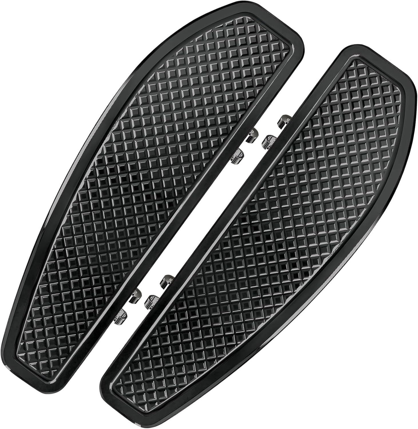 Stretched Anti-Slip Extended Stretched Driver Rider Footboard Floorboards for Harley Road King/Road Glide/Touring/Street Glide/Electra Glide/Ultra 1986-2023, Softail '86-2017,Black