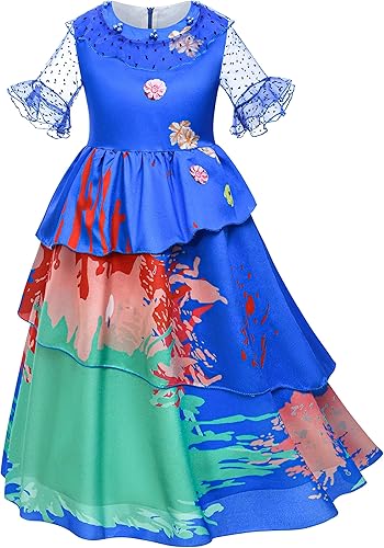 Miniatura 4 de Kaisebile Princess Costume Dress for Girls Birthday Halloween Party Dress Up with Accessories