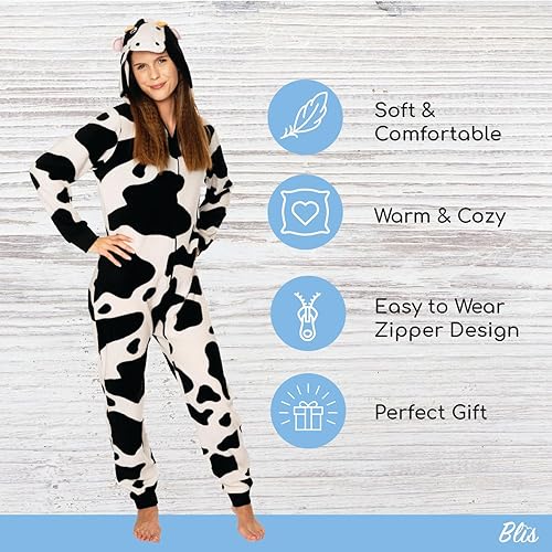 Miniatura 5 de Blis Pijama de una pieza para adultos, pijamas de Navidad para adultos, cómodos pijamas de Navidad para mujer