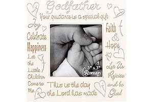 Godfather Guidance Quote Inscribed 4x4 Inch Picture Frame