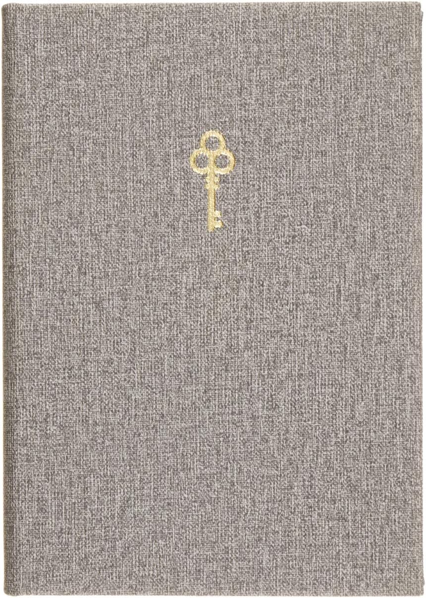 Password Keeper Logbook Grey with Alphabetized Tabbed Pages. Keep Track of Passwords, Usernames and Licenses with This Discrete & Pocket Size Book, Hardcover, 5.75x4", 14.6x10.16cm