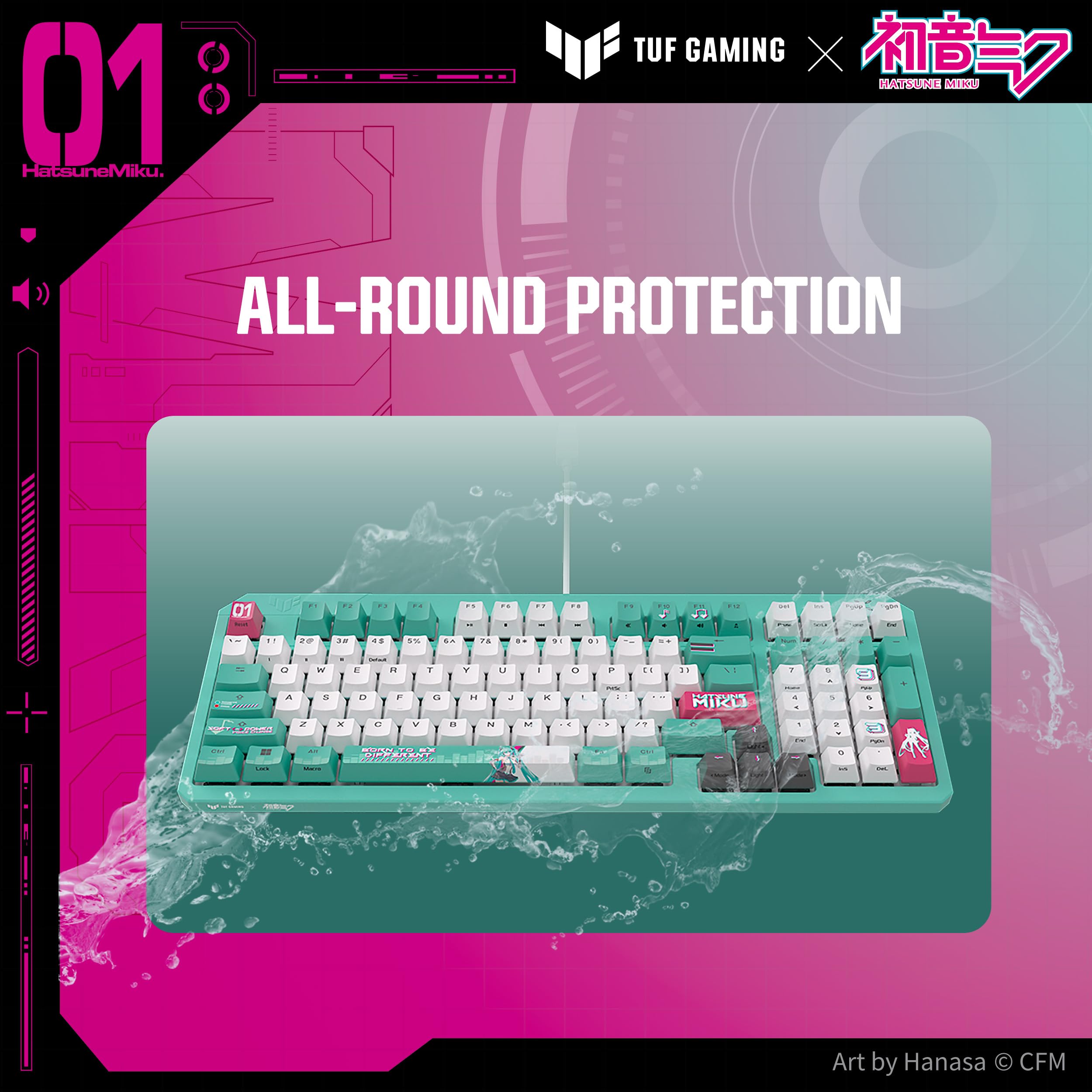 Amazon | ASUS TUF Gaming K3 Gen II 初音ミク エディション