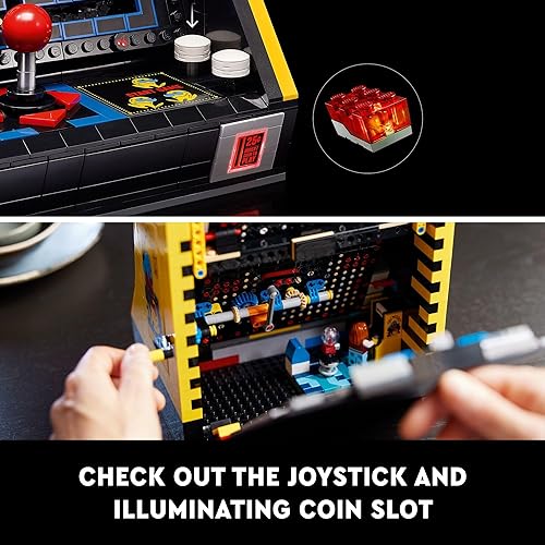 Miniatura 4 de LEGO Icons PAC-Man - Kit de construcción de arcade, construye un modelo réplica de un videojuego clásico, regalo de graduación nostálgico para