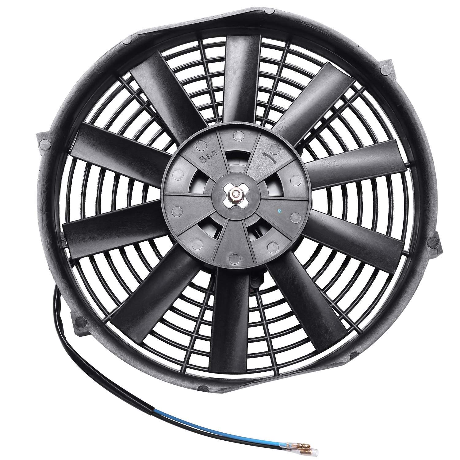 Kit di Montaggio Ventola Radiatore di Raffreddamento Elettrico Serbatoio Nero Radiatore da 10 Pollici 12V 80W 2100 / Min Universale