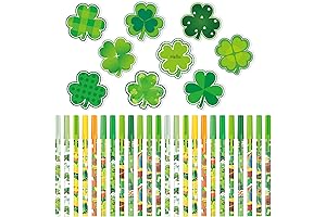 Harloon 42 Pcs St. Patrick's Day Notepads and Pens Bulk