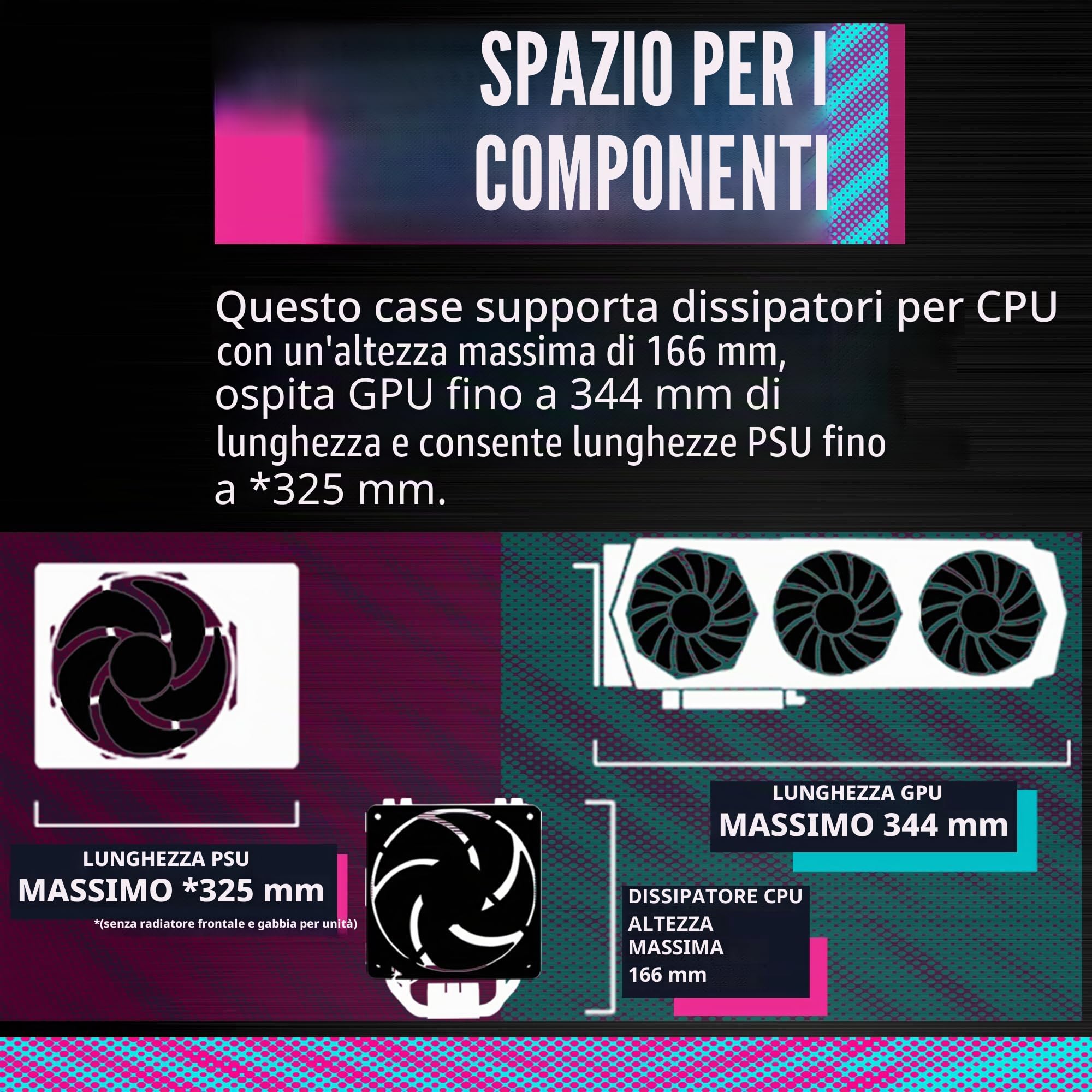Cooler Master TD300 Case PC Mesh - Mini-Tower,Elevato Flusso d'Aria, 2 x 120mm Ventole ARGB,Supporto MB Micro-ATX e Mini-ITX,Pannello Laterale in Vetro Temperato,Coperchio Rimovibile,Hub ARGB/PWM