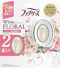Febreze Toilet Air Freshener, Deodorizer, Odor Elimination, White Floral, 0.2 fl oz (6.3 ml) x 2