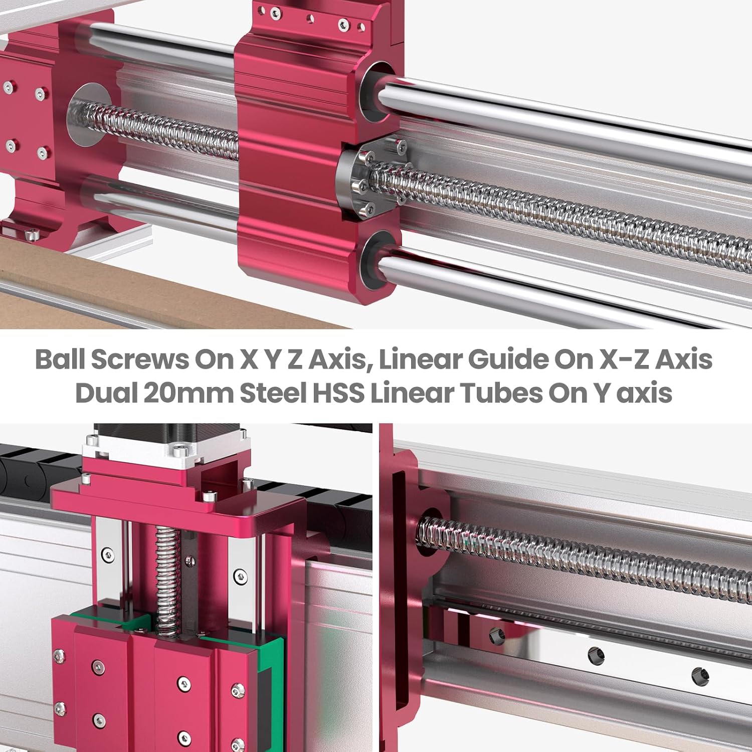 NBX-5040 CNC Router Machine with Custom-Made 710W 7000-30000 RPM Trim Router Spindle & ER-11 Collet, Milling Engraving for Wood Acrylic Aluminum