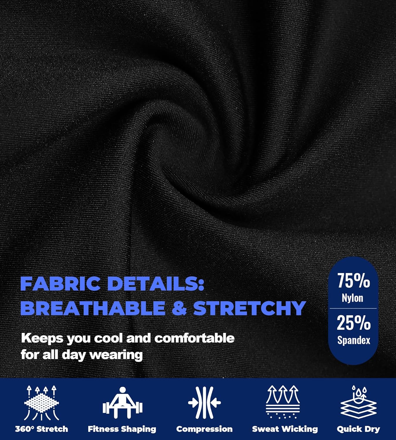 Compression Shirt Men, V-Neck Slimming Body Shaper Tank Top Shapewear Undershirt for Gynecomastia Tummy Control - Image 5