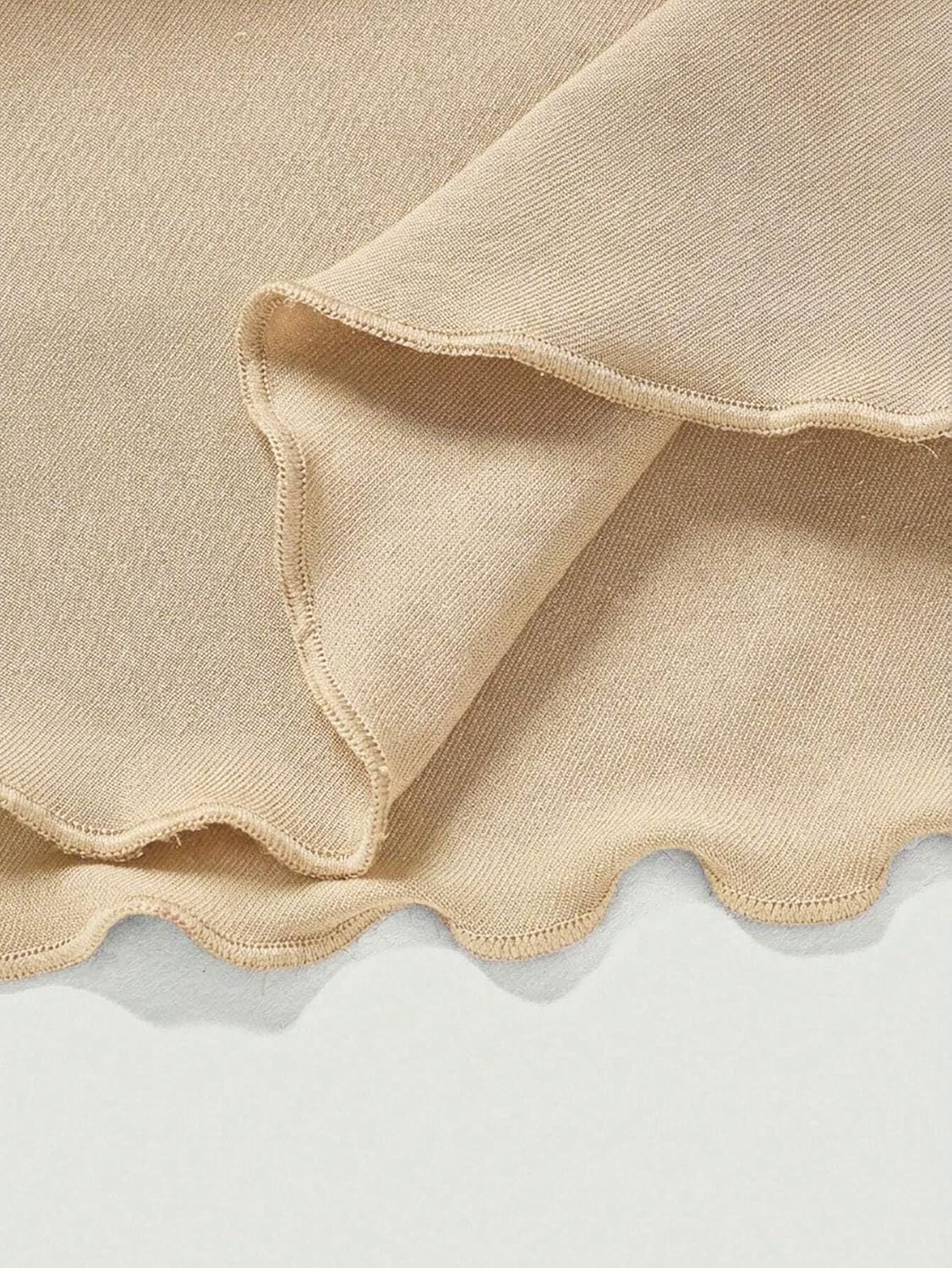 Women's Ruffle Hem Solid Color Mini Skirt Casual Pleated Skort for Summer