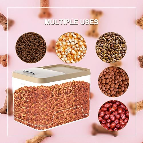 Miniatura 2 de Paquete de 2 contenedores de almacenamiento de alimentos para perros de 10 libras, herméticos, contenedor de almacenamiento de alimentos para