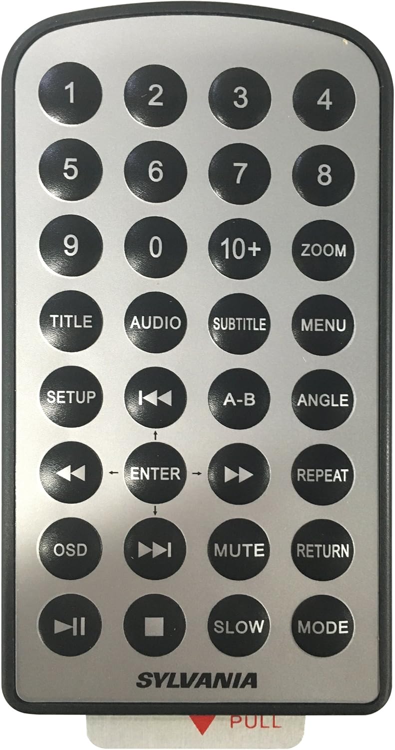 Remote control for Sylvania DVD player