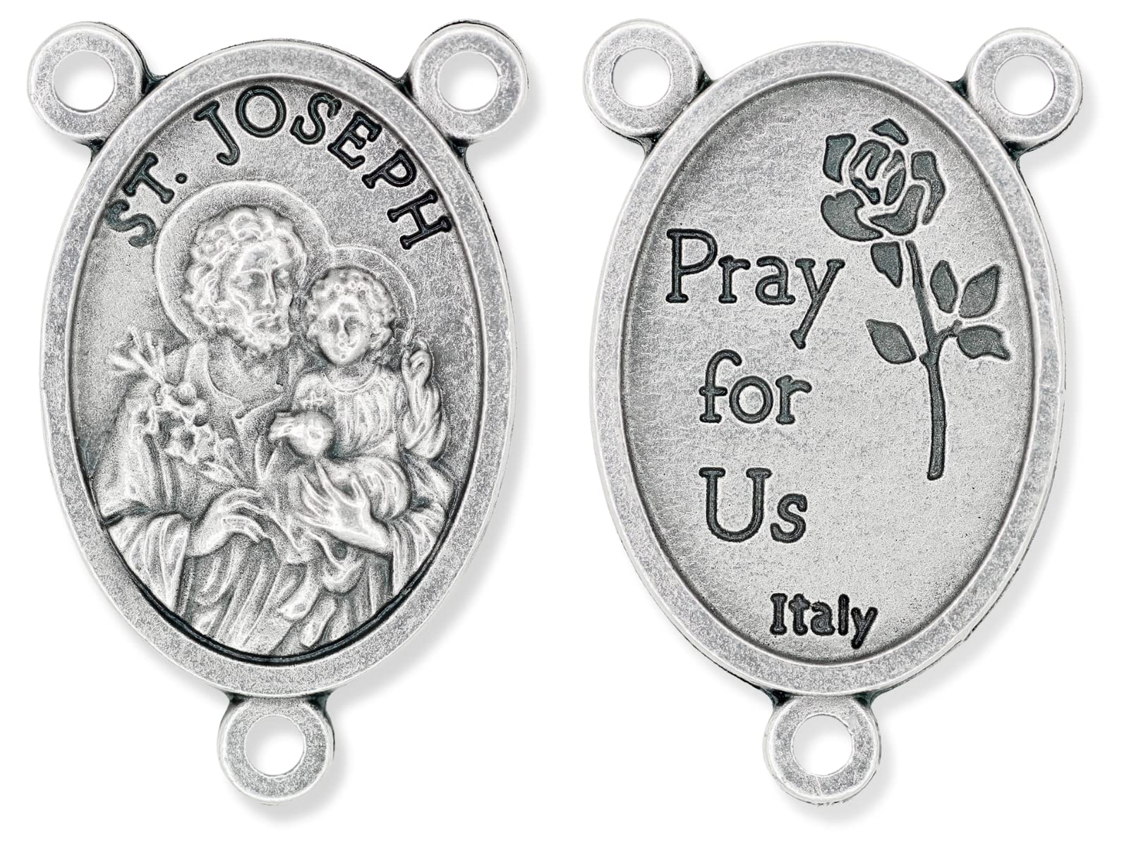 Caritas et Fides LOT of 5 - St Joseph with Jesus/Pray for Us Center Piece - 7/8"