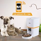 Ferplast RISTO PET SMART WiFi automatyczny dozownik karmy dla psów, 6 litrów, sterowanie za pomocą aplikacji, kamera noktowizyjna i mikrofon, miska ze stali nierdzewnej