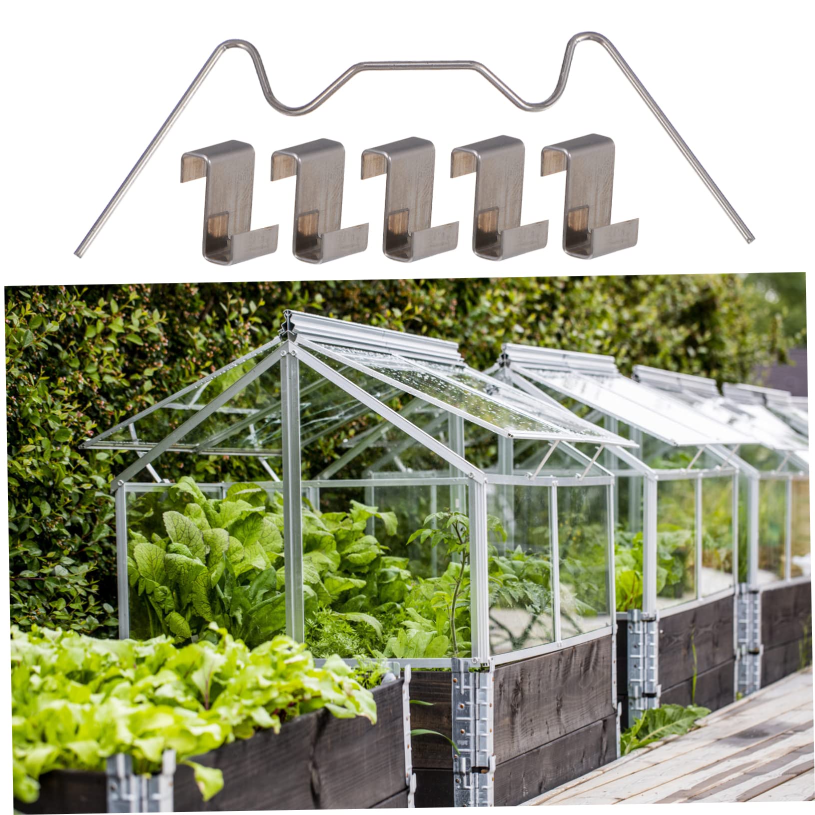POPETPOP 400stücke Gewächshaus Clips Teiliges Aus Edelstahl Clips Für Glasrahmen Rostfrei Installieren Geeignet Für Aluminiumrahmen-gewächshäuser Langlebig Und Vielseitig