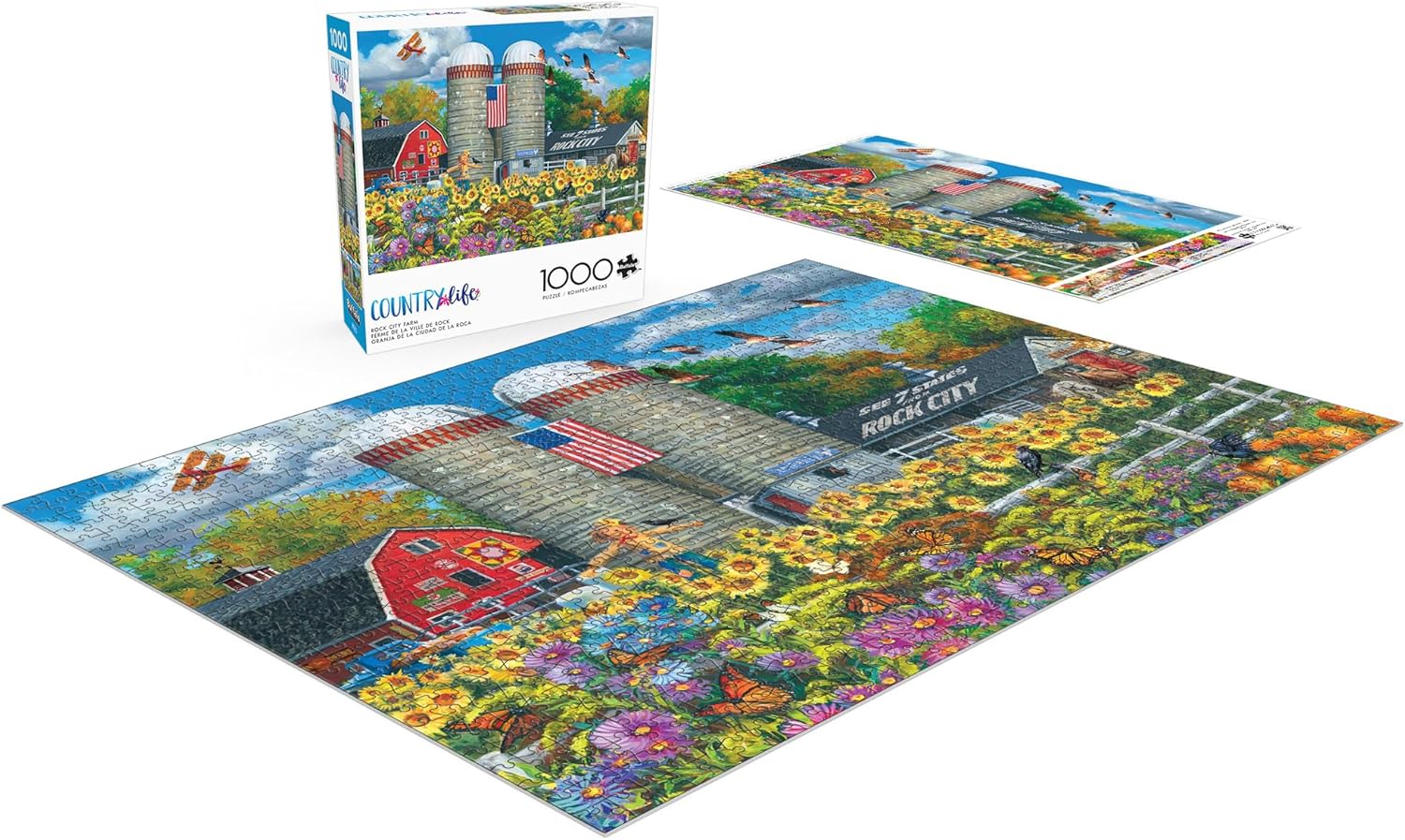 Buffalo Games - Christine Hannon/Joelle McIntyre - Rock City Farm - 1000 Piece Jigsaw Puzzle for Adults -Challenging Puzzle Perfect for Game Nights - Finished Size is 26.75 x 19.75