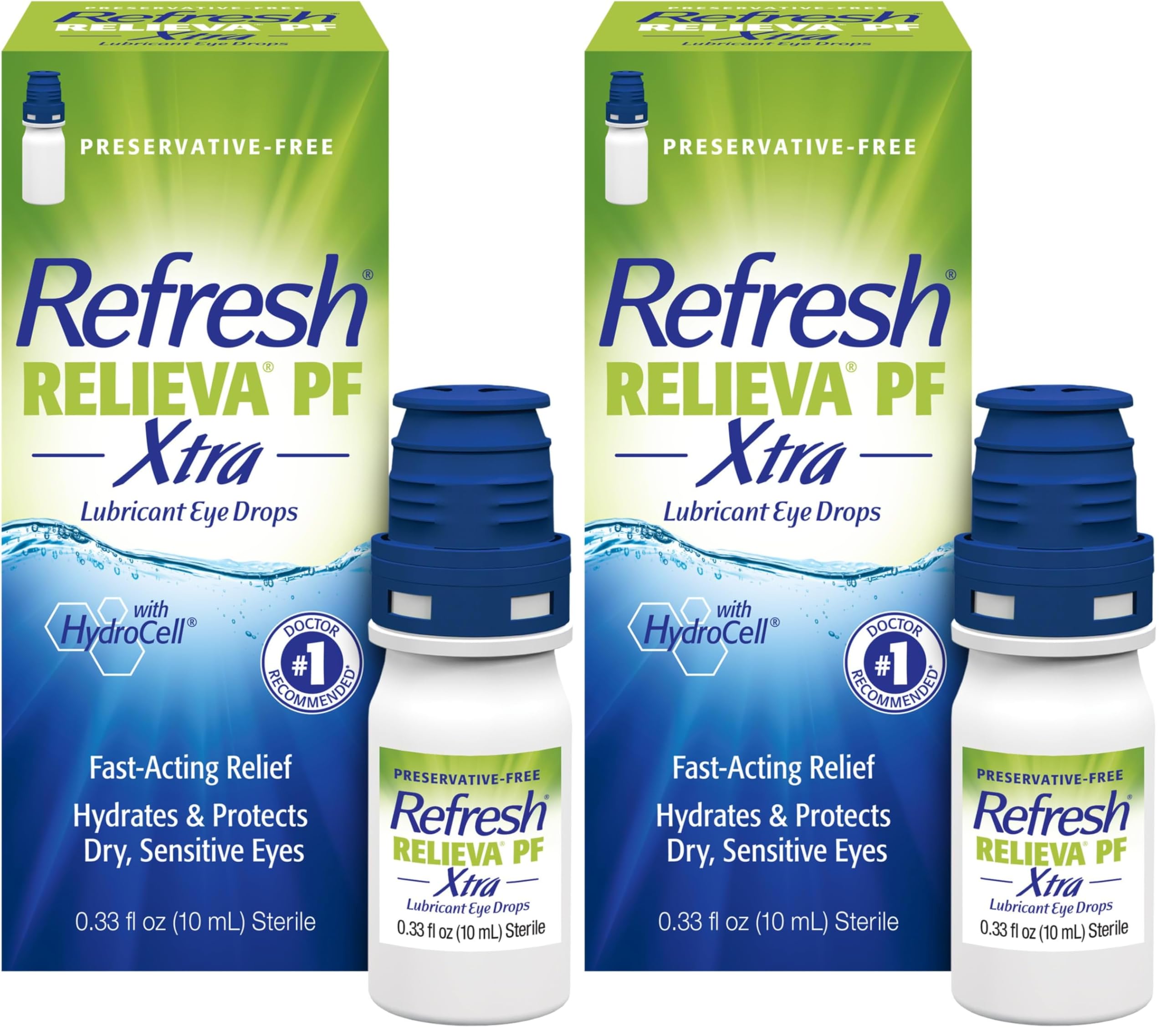 REFRESH RELIEVA PF Preservative-Free Artificial Tears Lubricant Eye Drops, 0.33 fl oz (10 mL), 1 Count : Everything Else