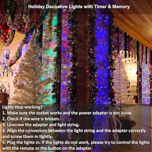 Miniatura 34 de Brizled Tira de luces que cambian de color, 98 pies, 300 luces LED RGB de Navidad, regulables, multifuncionales, luz de Navidad con control remoto