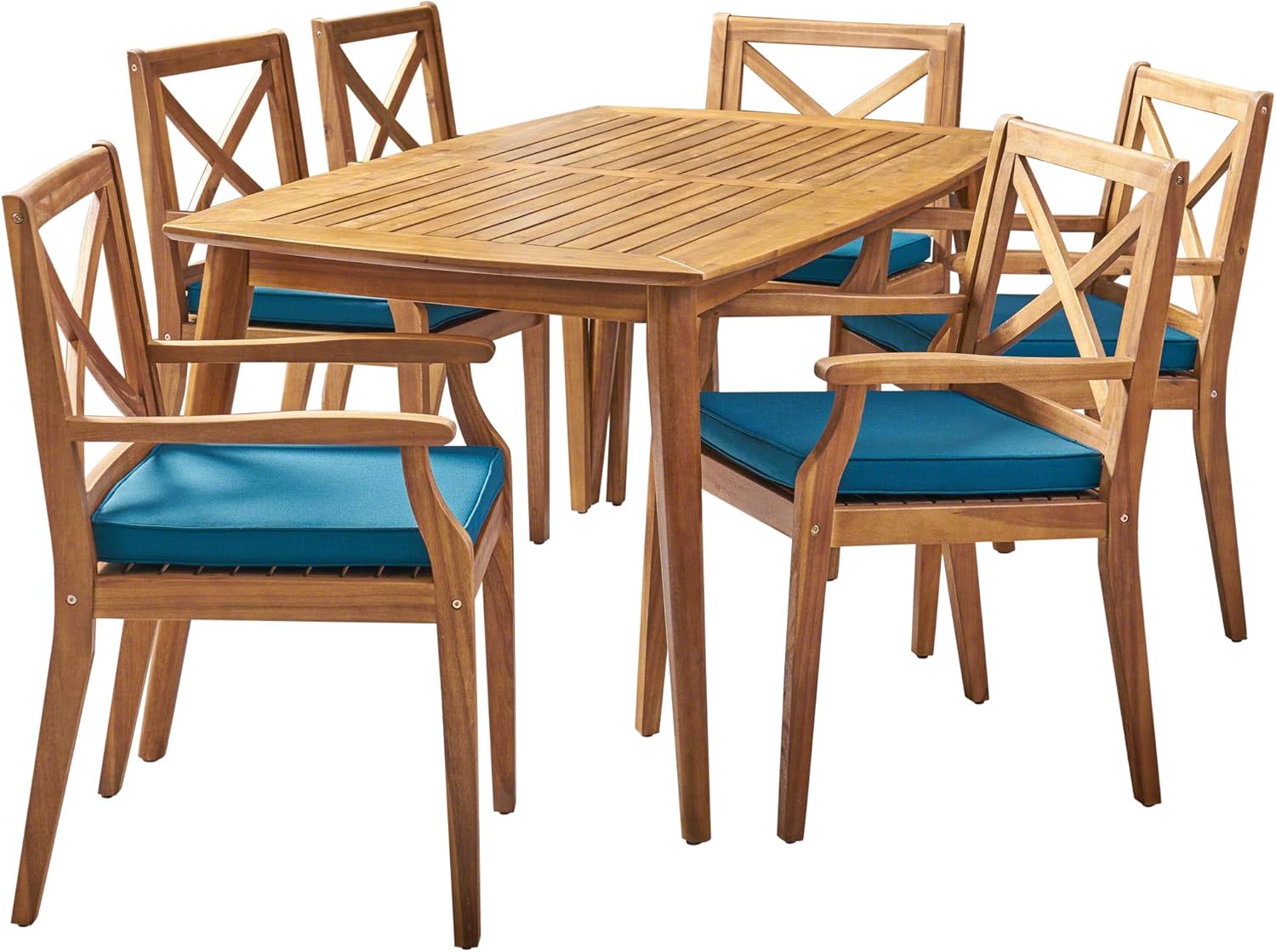 Christopher Knight Home Harvey Outdoor 7 Piece Acacia Wood Dining Set