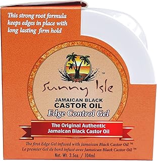 Sunny Isle Jamaican Black Castor Oil Edge Hair Gel 2 Pack, 3.5oz Jars - Firm Hold, Coconut Scent