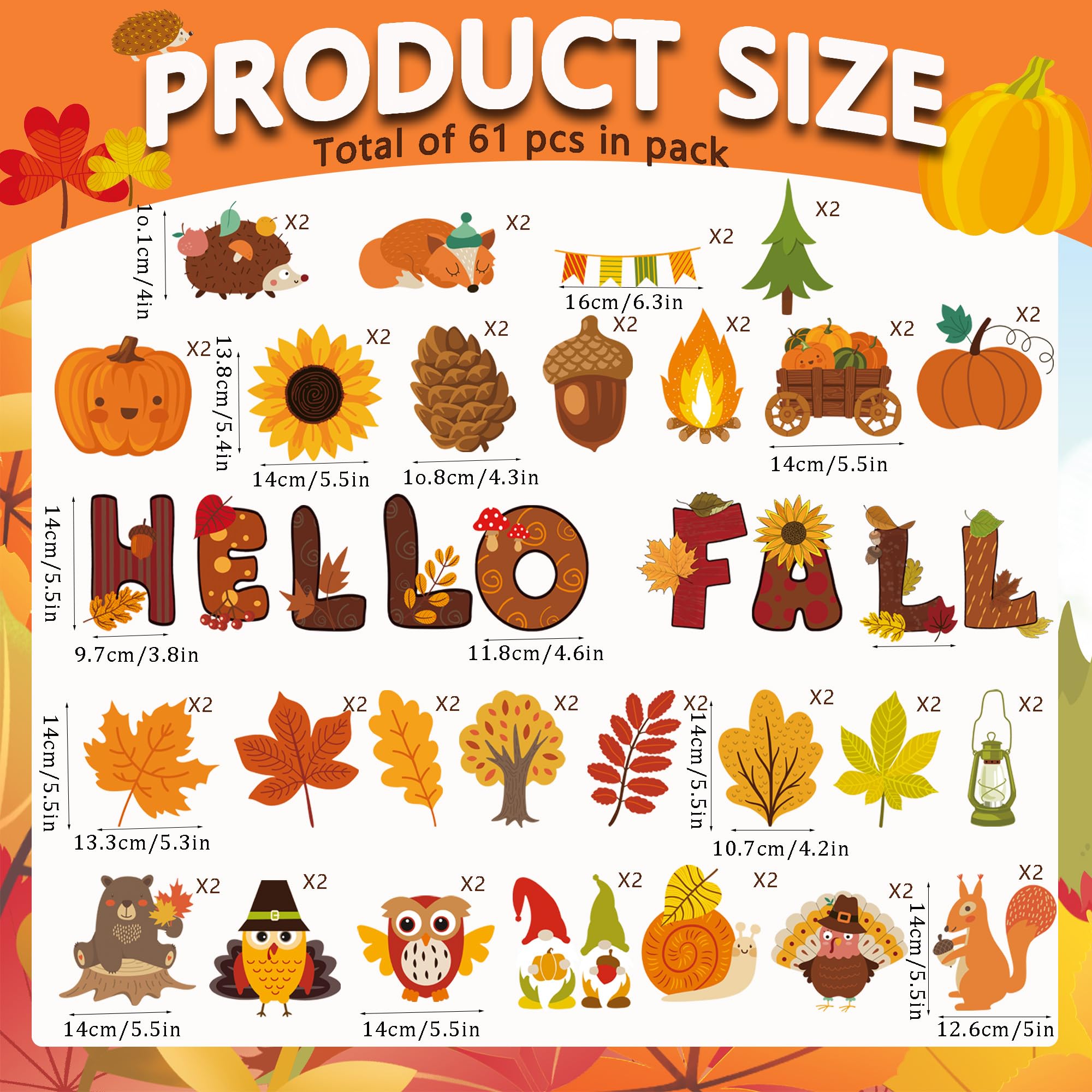 84 Stück Thanksgiving Herbst-Deko Für Pinnwand – Truthahn, Kürbis, Blätter, Für Klassenzimmer, Schule, Büro