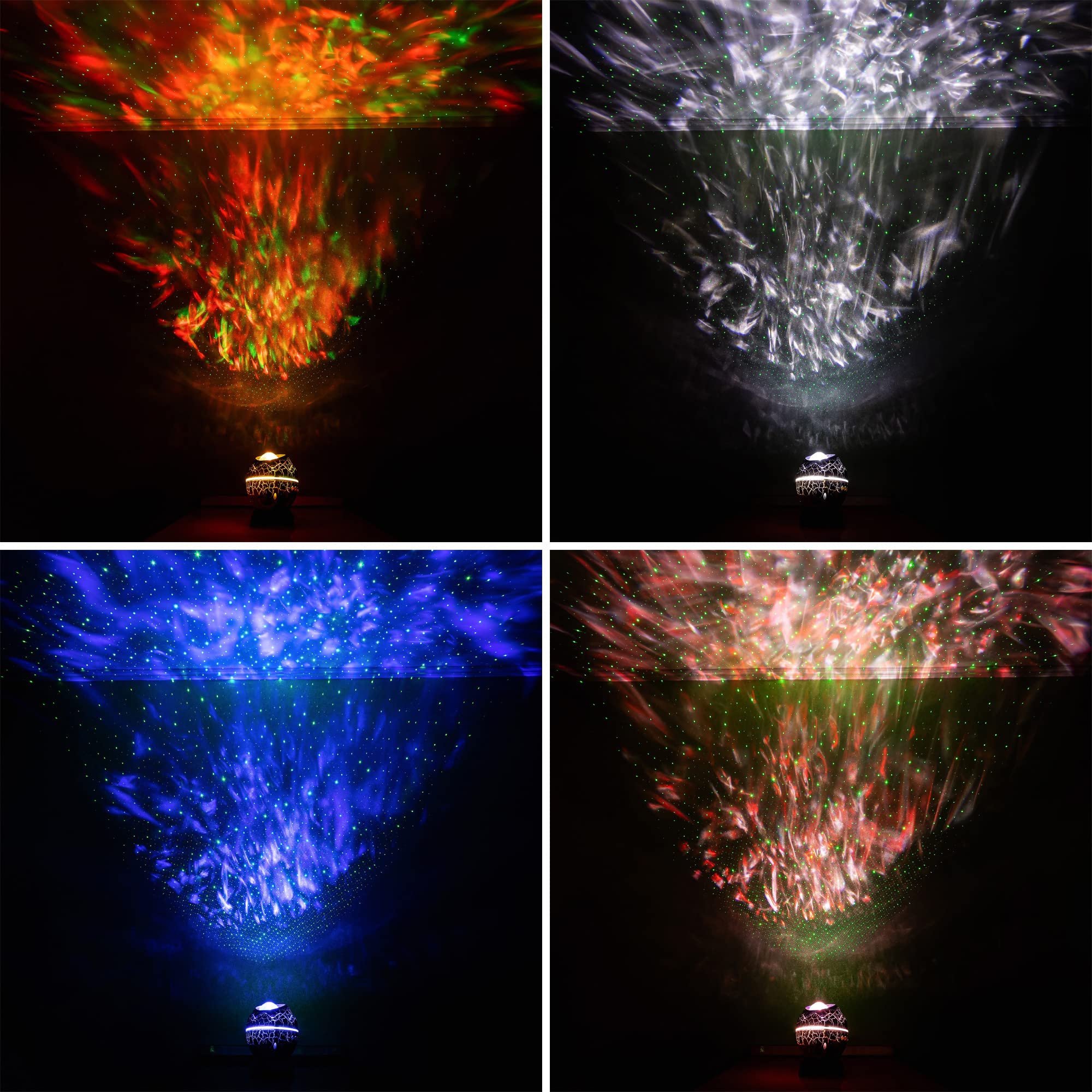 Levenhuk LabZZ SP10 White Pearl Astroplanetarium, Multicolored Starry Night Light Projector with Built-in Speaker - Image 4