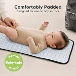 KeaBabies Portable Diaper Changing Pad, Easy Wipe Clean, 25x13 (Dino Ridge) | Foldable Waterproof Baby Changing Mat for Diaper Bag, Compact, Lightweight, Newborn, Infant, Baby Changer Travel Essential