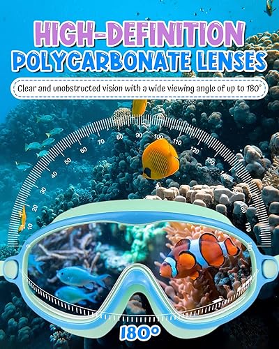 Miniatura 5 de Rantizon - Paquete de 2 gafas de natación de visión amplia, antiempañamiento y antirrayos ultravioleta, sin fugas, para hombres, mujeres y niños