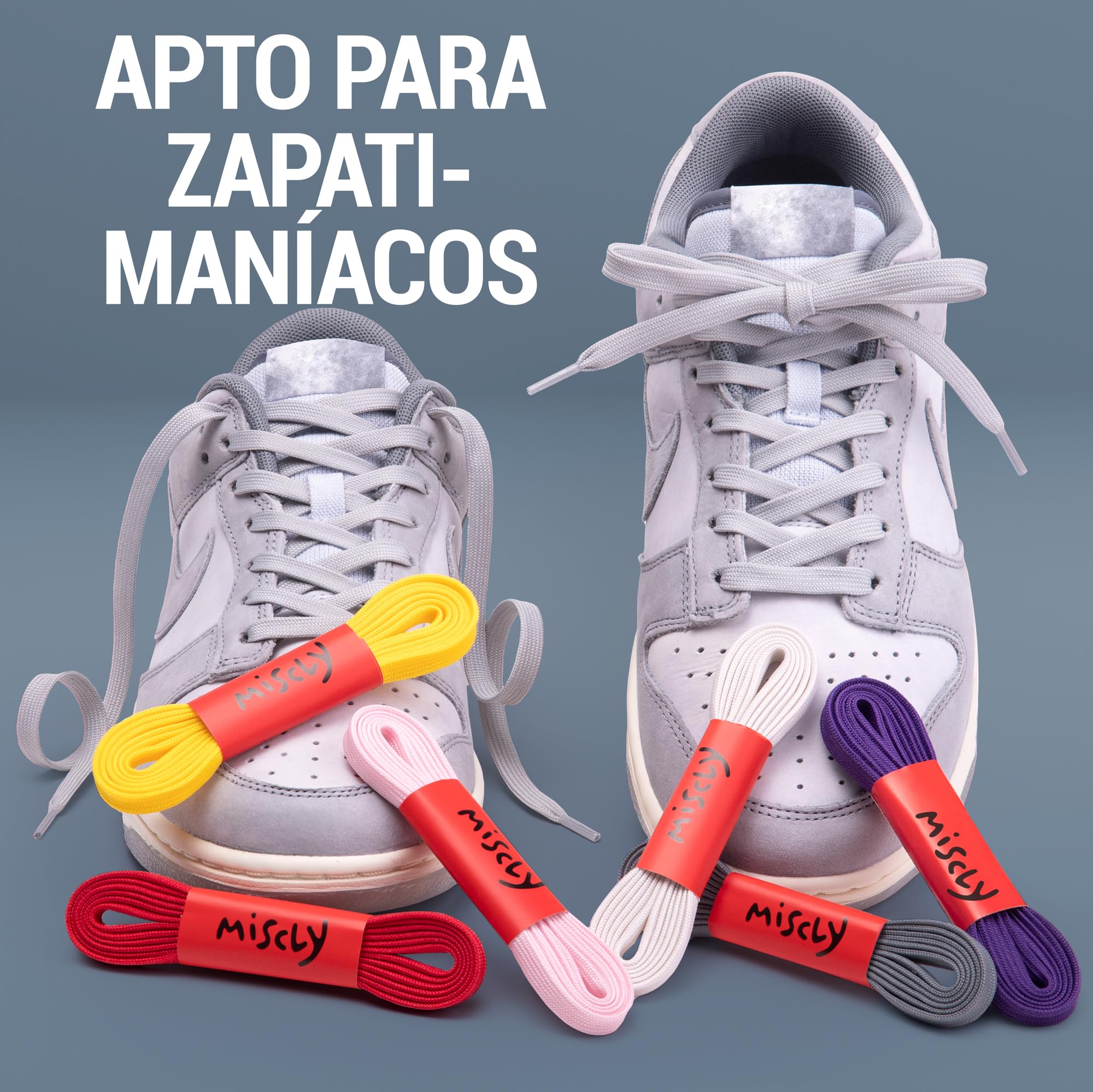 Miscly Cordones Planos para Zapatillas