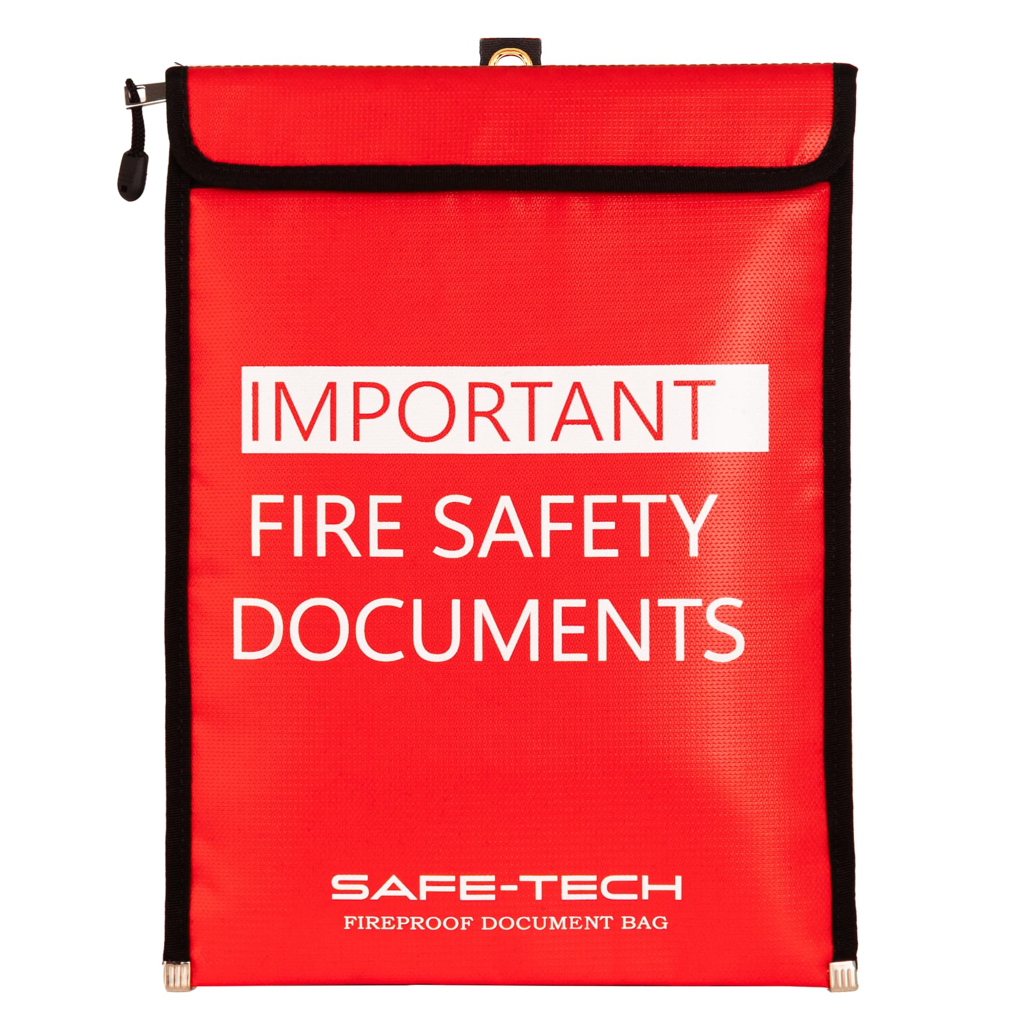 SAFE-TECH 800°C Tested Fireproof Document Holder, A4 Fire Proof Document Bag for Fire Safety Log Book, NHS Approved Supplier Insurance Fire Safe Storage for Certificates Legal, Files Safety Document