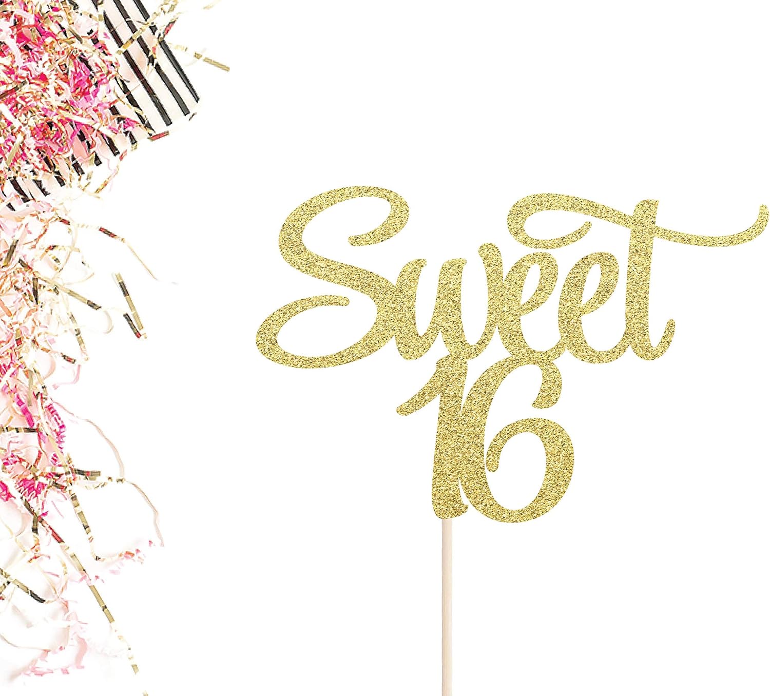 Sweet 16 Cake Topper Sixteenth Cake Topper 16th Birthday Cake Topper