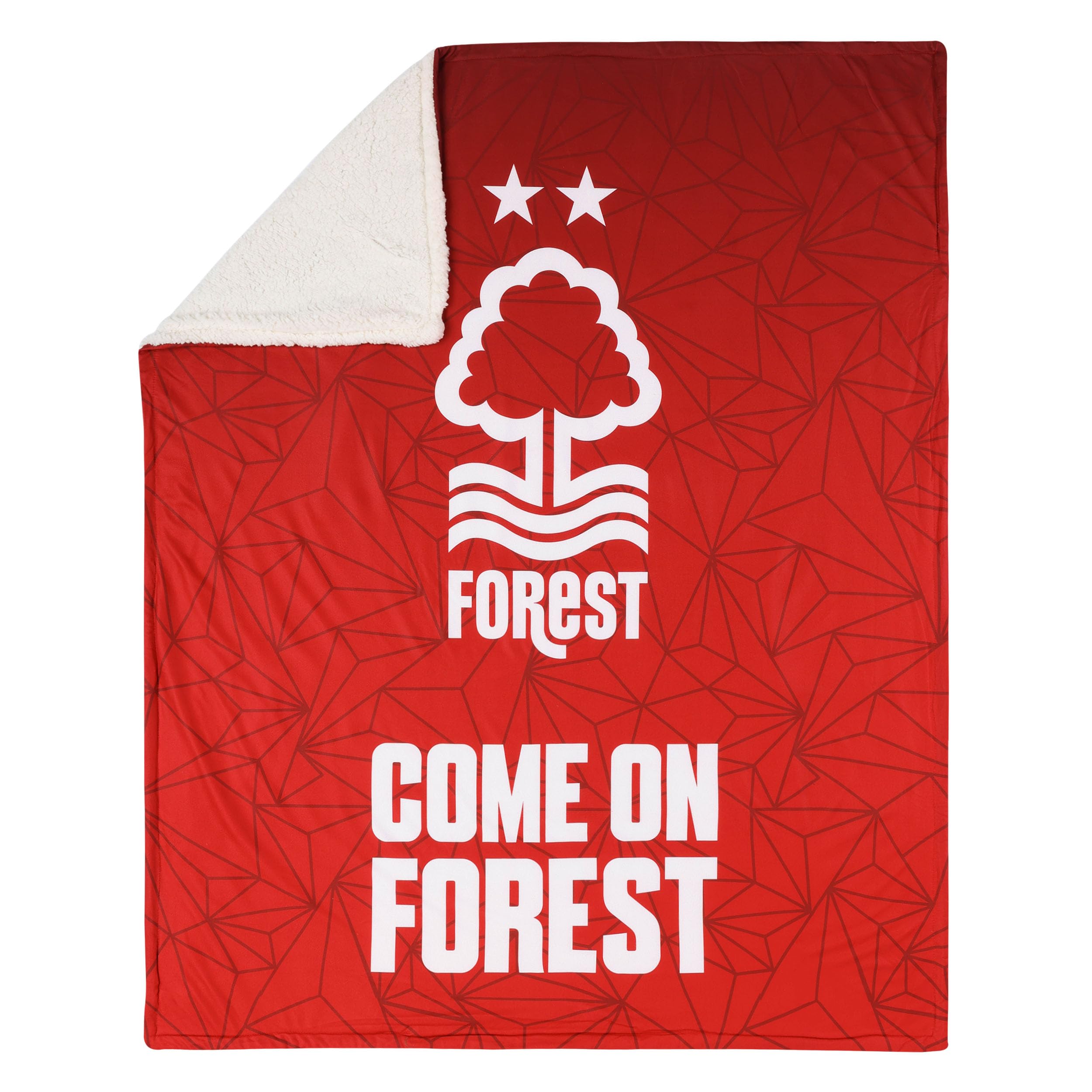 Foco Nottingham Forest Fc Officially Licensed Football Slogan Sherpa Plush Throw Blanket