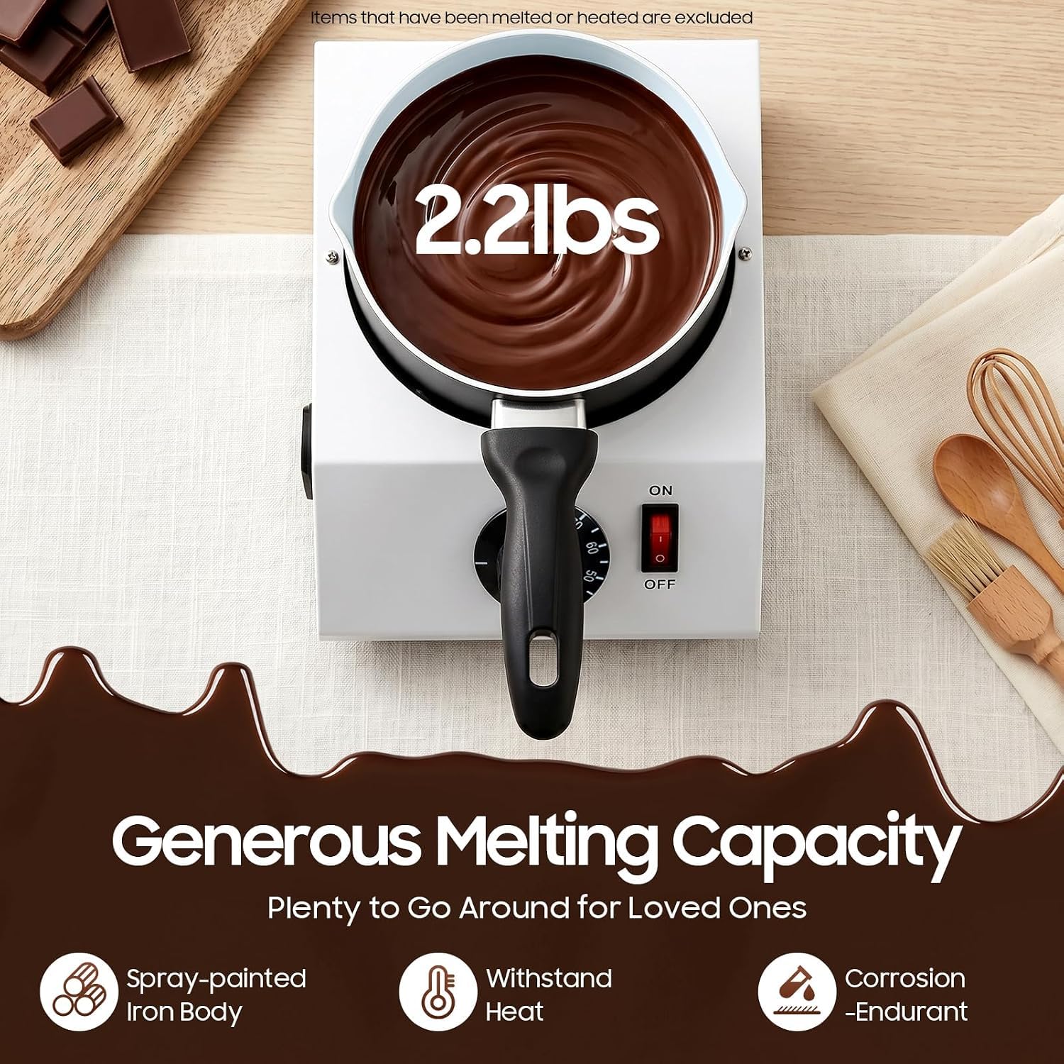Fontana di Cioccolato con Interruttore a gravità, Pentola Ceramica Antiaderente, Acciaio Inox 304, Lavabile in Lavastoviglie, Alimentazione Flessibile per Feste e Uso Commerciale,Single-Cylinder