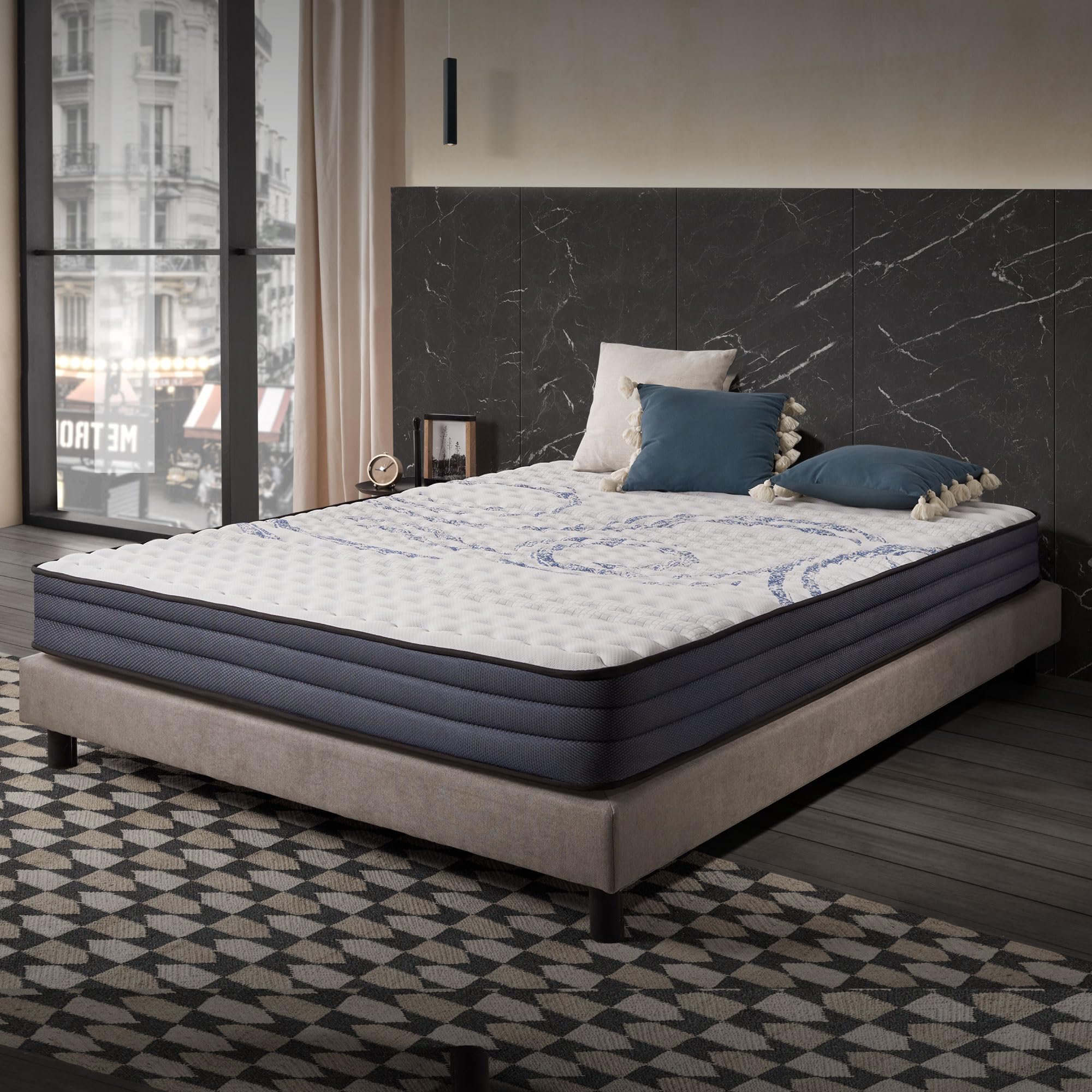 Matelas 140x190 mémoire de forme épaisseur 21 cm confort ferme PerfectSleep