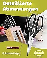 Vista 8 de Rosle Tijeras, para la cocina, para cocinar, hoja de acero inoxidable, 8.7 in, 96290