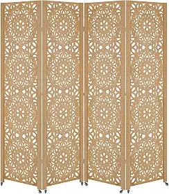 4 Biombo Com Rodinha Painel Repartido Divisoria de Ambiente Decoração Rodizio (Mandala)