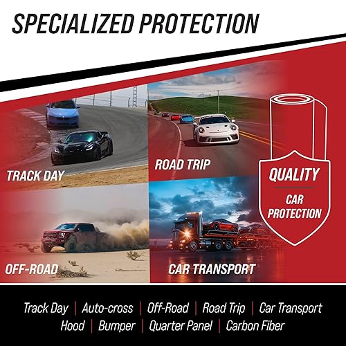 Miniatura 3 de [TRACK ARMOUR] Película protectora temporal de pintura de 6 pulgadas x 100 pies para automóvil, camión o motocicleta. Película adhesiva transparente