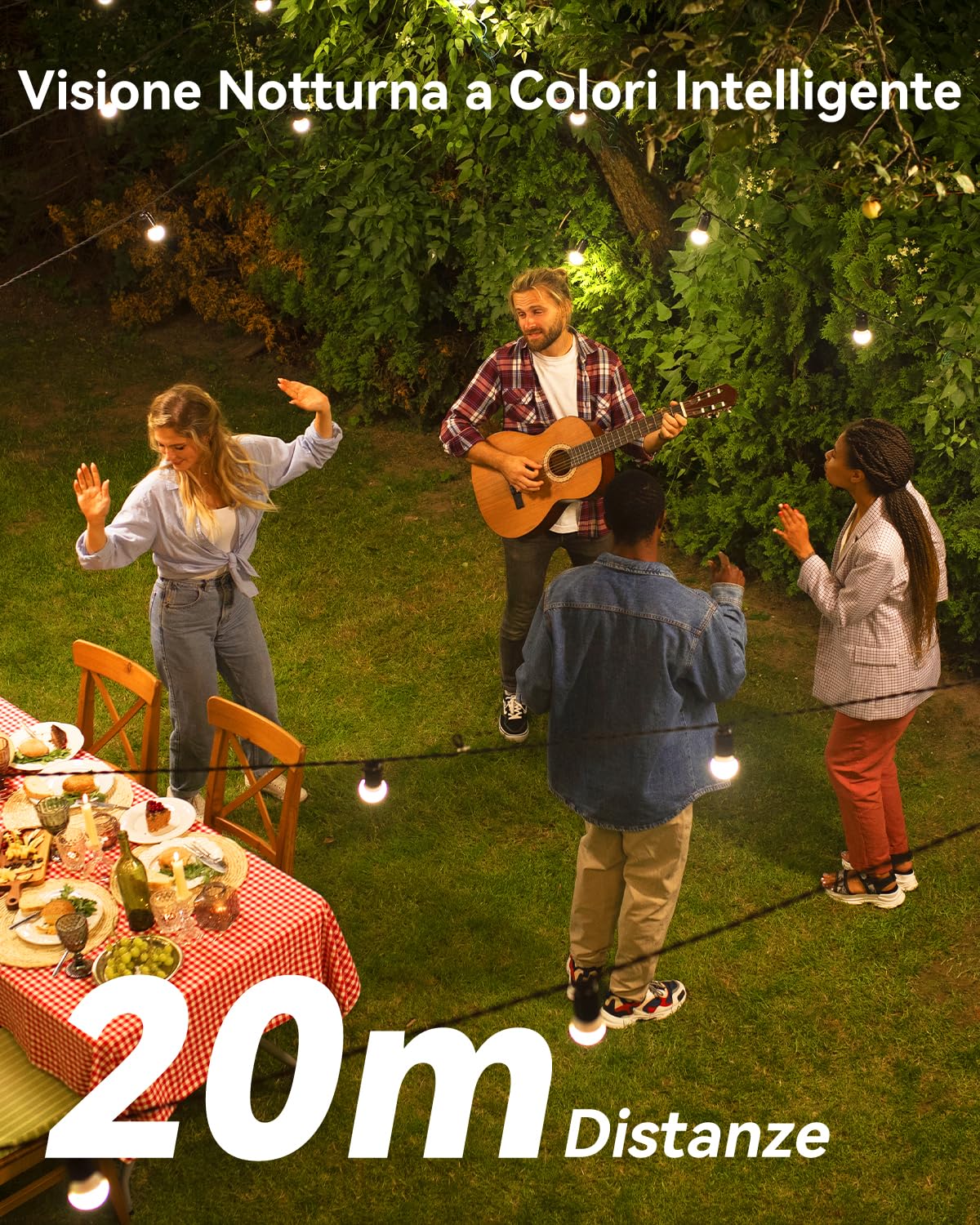 Imou 2K Telecamera da Esterno WiFi Senza Fili Solare con Batteria 5000mAh, 360° PTZ, 2.4GHz, Rilevamento PIR, Visione Notturna a Colori, IP65