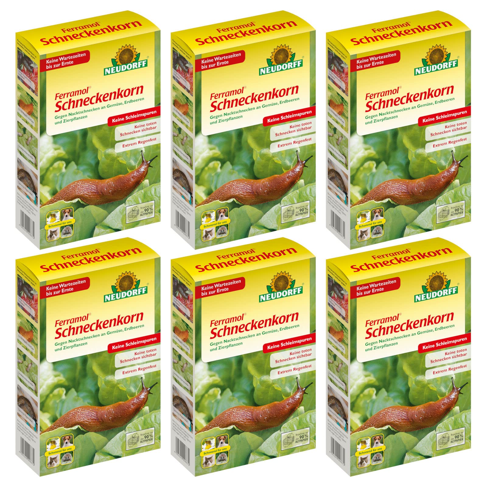 gardopia Spar pacchetto: 6 X 2 kg Neudorff Ferramol Lumache + gardopia Pinza per Zecche Con lente di ingrandimento
