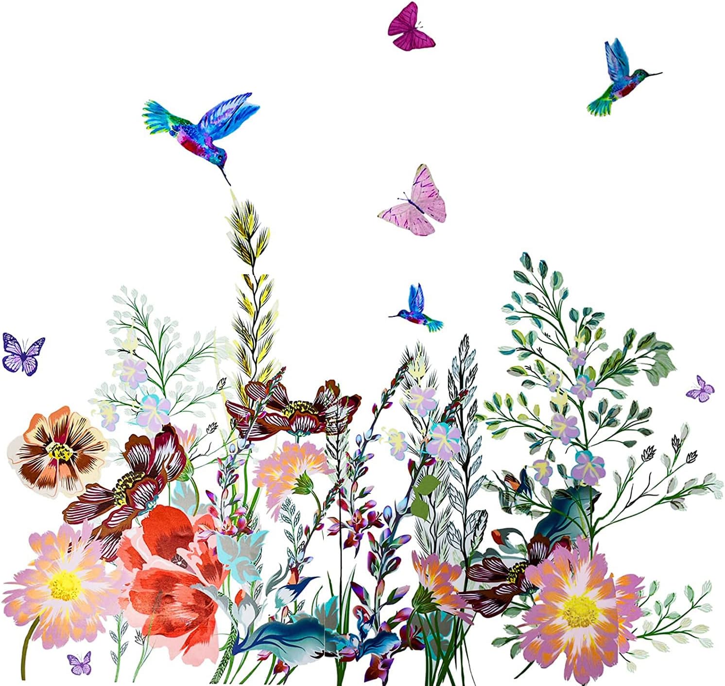 Maydahui ウォールステッカー 花 蝶 鳥 植物 おしゃれ 壁紙 シール かわいい アート 子供 部屋 部屋飾り 玄関 居間 ウォールペーパー シール式 ポスター ステッカー 壁飾り ウォールデコ ウォール 装飾 Diy 剥がせる ウォールシール 全商品オープニング価格