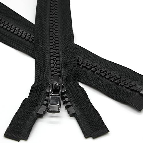 Miniatura 4 de Leekayer 2 cremalleras separadoras #5 de 27 pulgadas para abrigos de costura, chaqueta de cremallera, 26.8 in, cremalleras de plástico moldeado