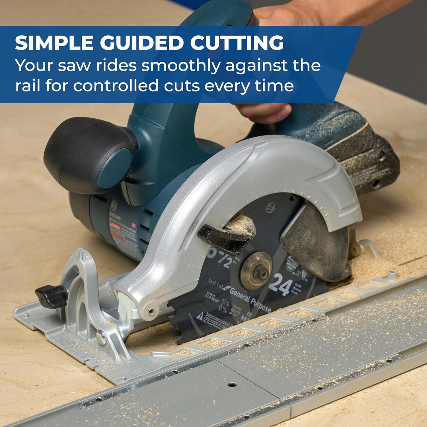 Kreg KMA4700-E Straight Edge Guide XL - 98-Inch - For Circular Saw - For Accurate Cross Cut & Rip Cut - Aluminum Guide Rails - Carpentry Tools & Accessories - Professional-Grade