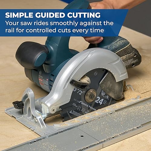 Miniatura 3 de Kreg KMA4700-E Guía de borde recto XL - 2.4 m - Para sierra circular - Para corte transversal y corte longitudinal - Carrilerías de guía de aluminio