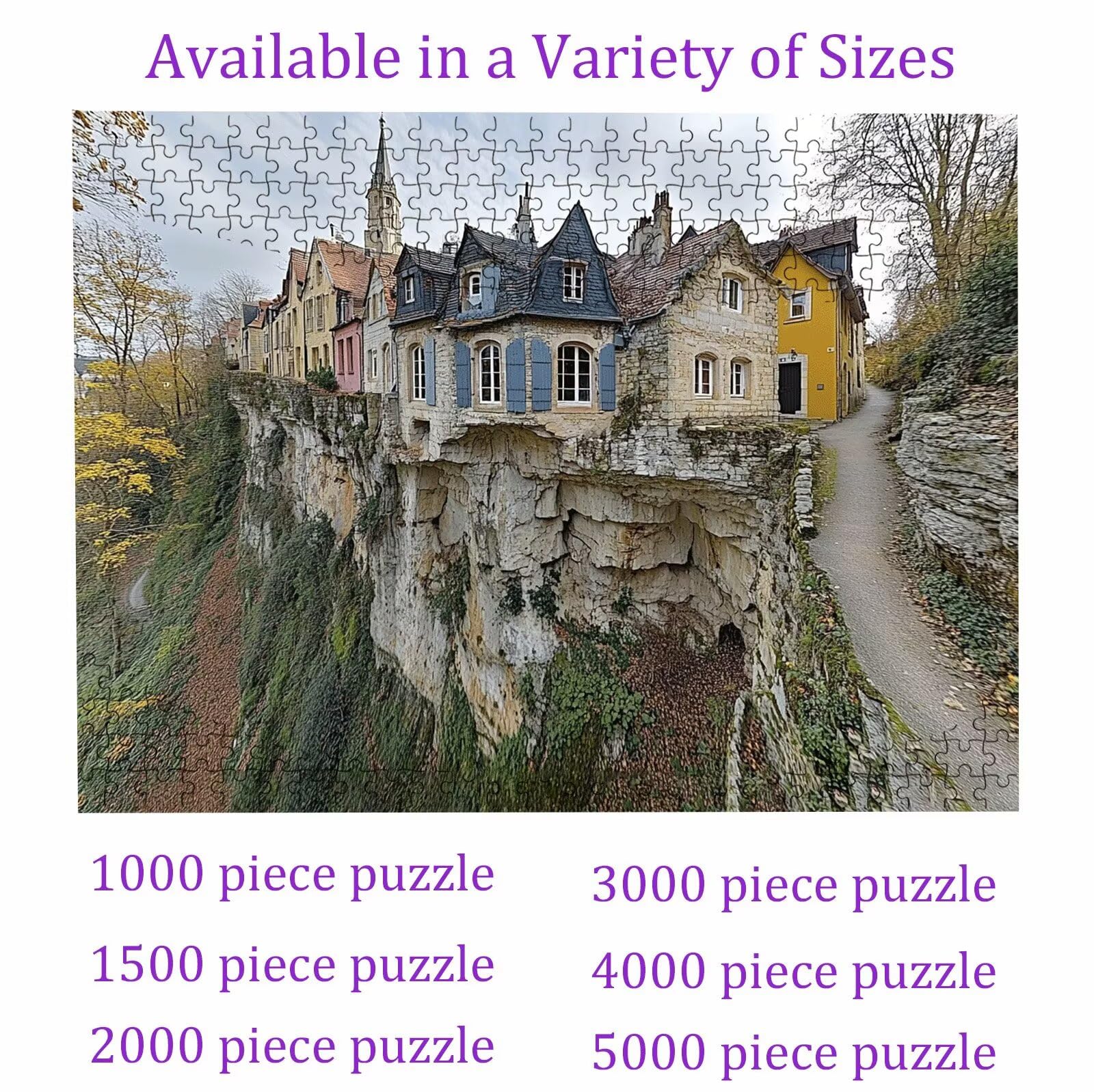 Puzzle 3000 elementów, 3000 elementów, dla dorosłych (2) wzory, drewniane puzzle, zestaw "zrób to sam" dla dorosłych, gruby materiał i idealne uzębienia, powierzchnia bez odbić, puzzle rodzinne, W3H