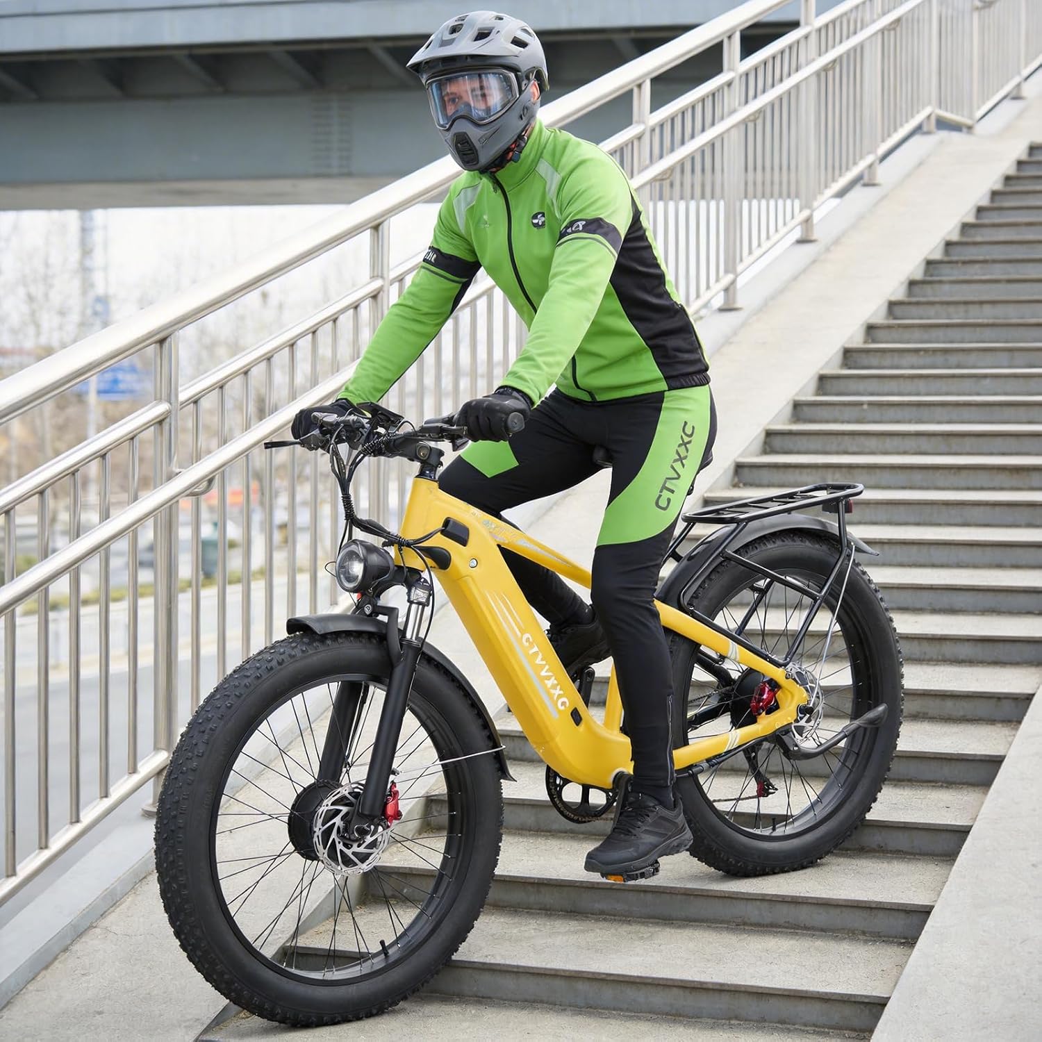 6000W Peak Power Dual Motor Electric Bike for Adults, Fast Men E-Bike 50 Mph, 52V 26Ah, E Bike 80 Miles, Dual Disc Brakes, 7 Speed, 26 x 4 Tire Suspension, Front & Rear Turn Signal