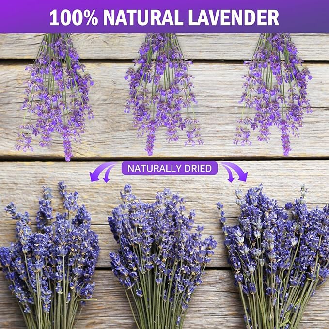 Ramo de Lavanda Seca Timoo 2 Paquetes Decoración Hogar miniatura 2