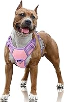 Vista 12 de BARKBAY Arnés para Perro Sin Tirones Talla Grande Arnés Reflectante para Perro con Clip Frontal y Asa de Control Fácil para Caminar Entrenar Correr