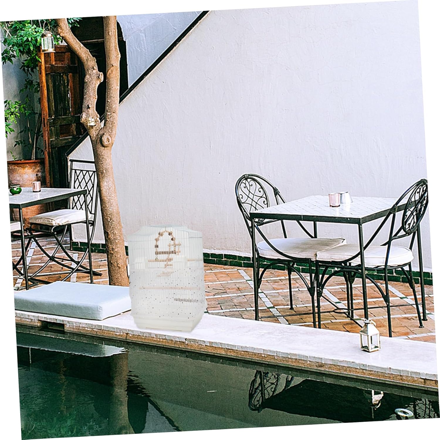 VANZACK 5pcs Parrot Cage Cover Breathable Mesh Netting for Birdcages Easy to Install Fits Cages Keeps Your Space Clean and Tidy and Washable