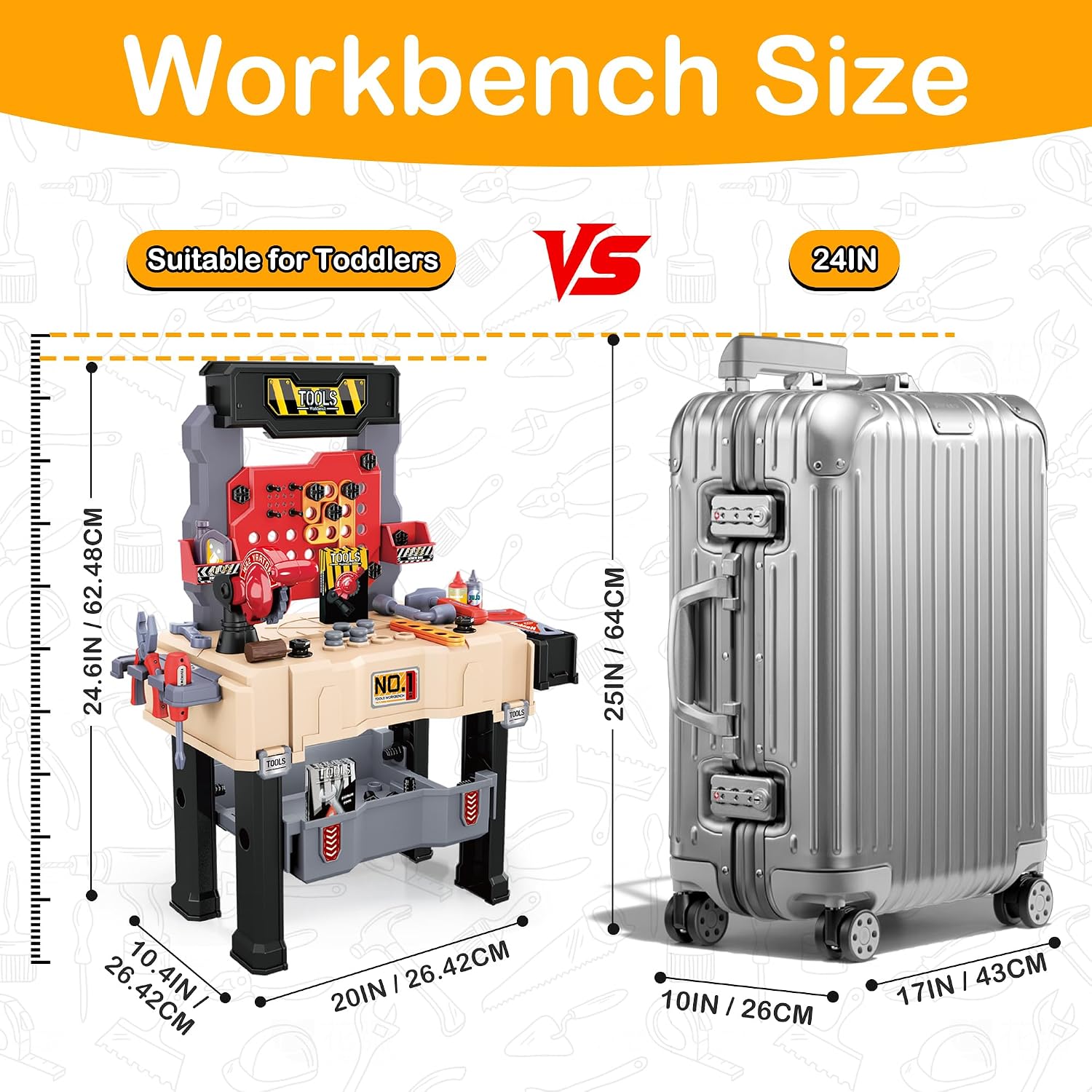 Kids Tool Bench Power Tools Workshop