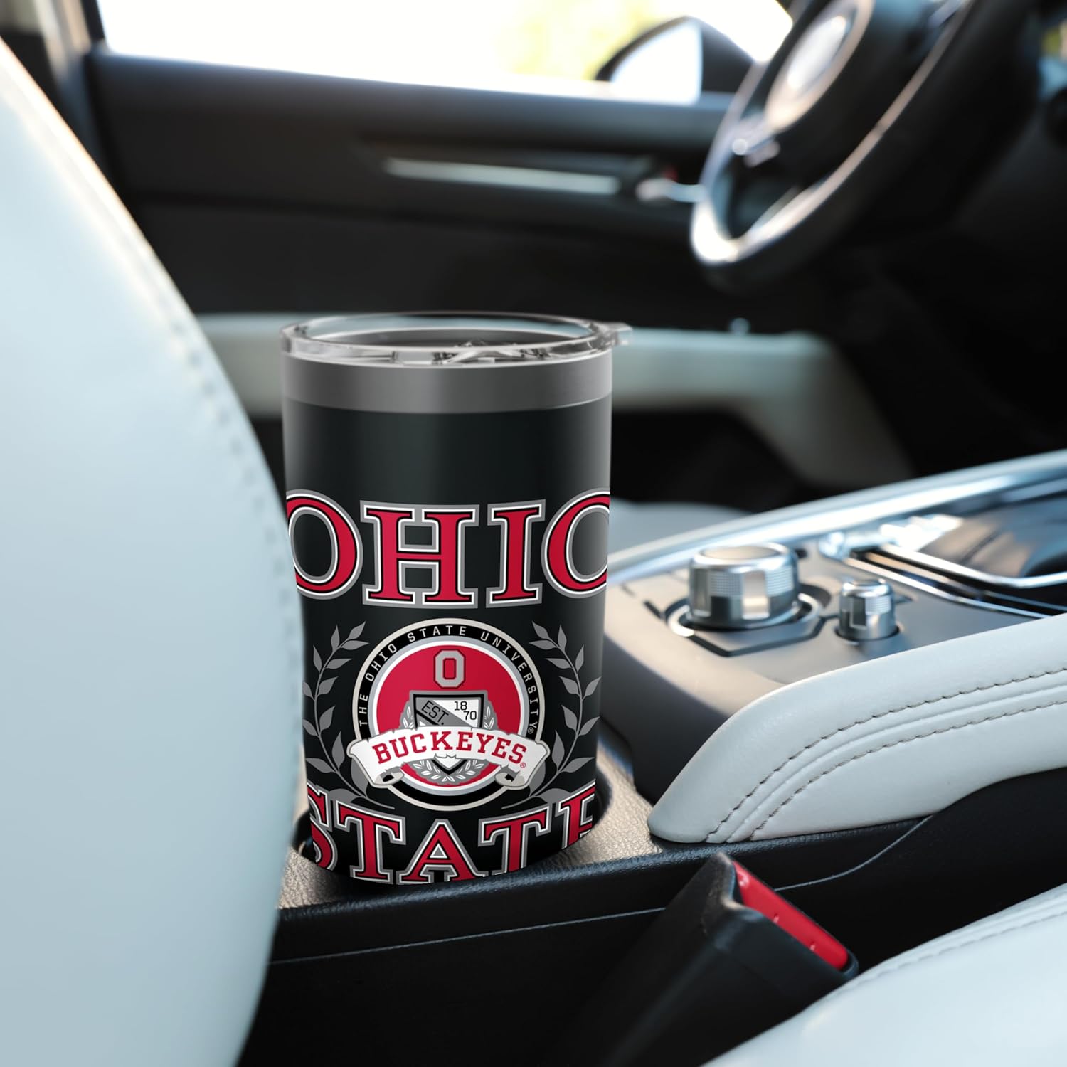 Ohio State Buckeyes Apparel Laurels Officially Licensed Stainless Steel Insulated Tumbler - Image 6